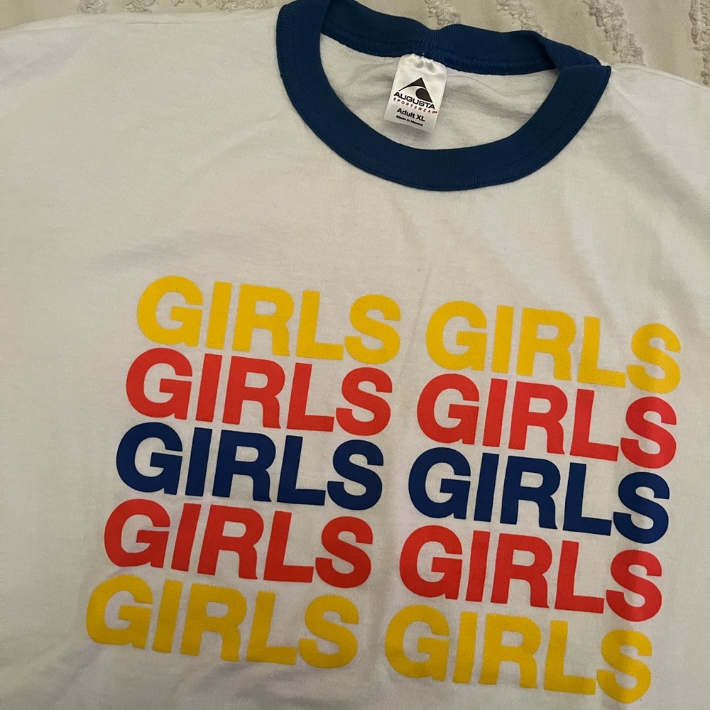 Girls slogan ringer tshirt
